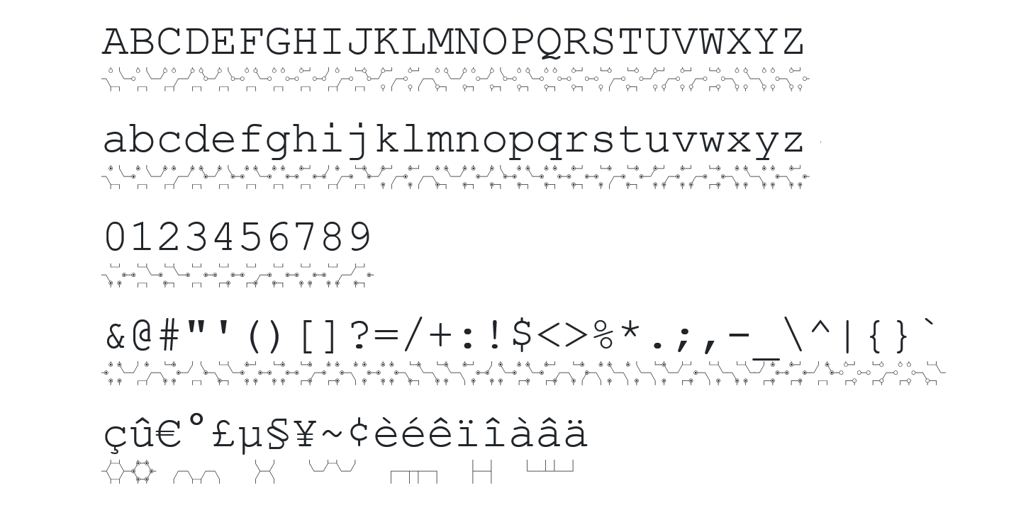 Пример шрифта Hex Braille #4